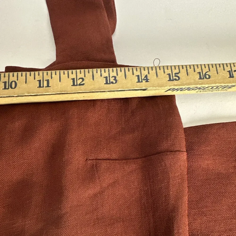 NANUSHKA RILEY BUTTON DOWN DRESS WITH FRINGE Size Small Red - Picture 10 of 13